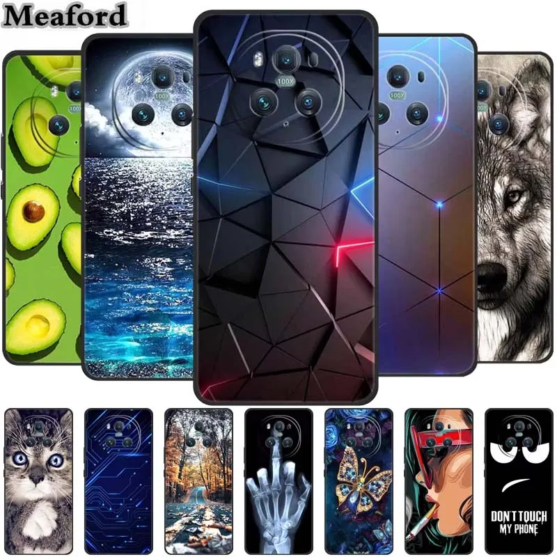 

For Honor Magic6 Pro Case Animals TPU Silicone Soft Phone Cases Back Cover for Huawei Honor Magic 6 Pro Wolf Shockproof funda