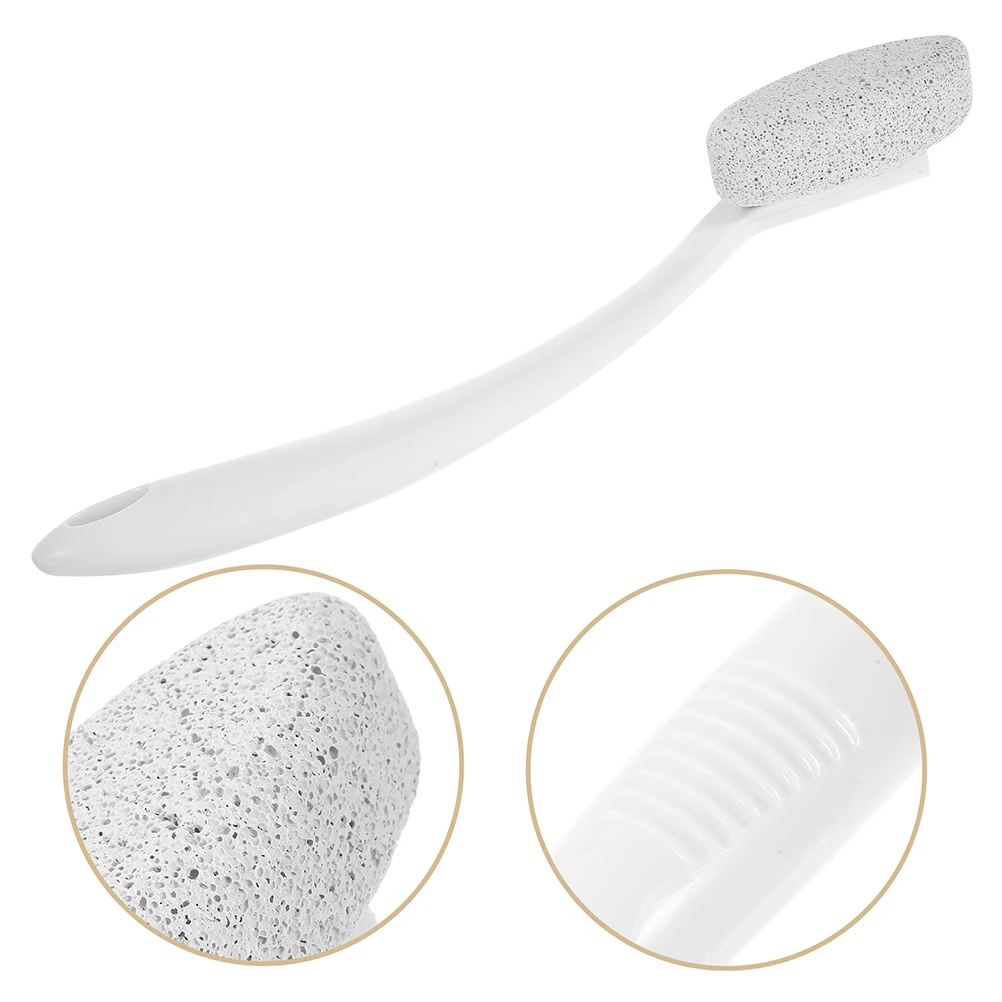 2 Stuks Pedicure Tool Voet Eelt Remover Lange Steel Puimsteen Voor Lichaam Handen Voeten Harde Huid Exfoliërende Borstel