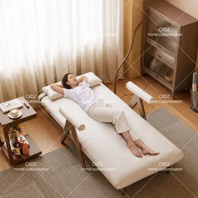 Folding Sofa Bed Dual Purpose Multi Functional Small Apartment Single Bed Household Solid Wood Frame Convertible Couch