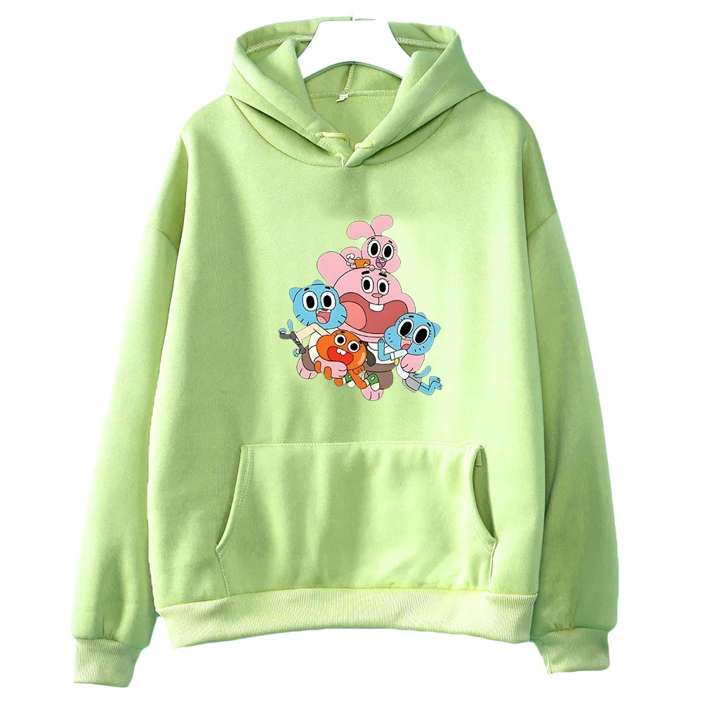 Gumball Wattersonn Characters Print Sweatshirts Cute Cartoon Anime Hoodie Autumn Women/men Fleece Clothing Soft Comfortable Tops