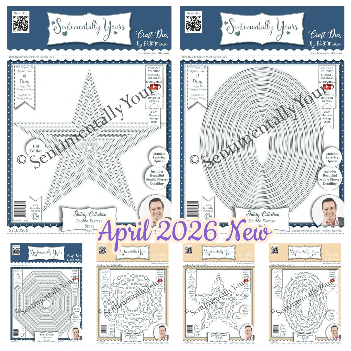 

April 2026 New Stately Double Pierced Ovals A4 Die Set Metal Cutting Dies for DIY Scrapbooking Handmade Photo Album Diary
