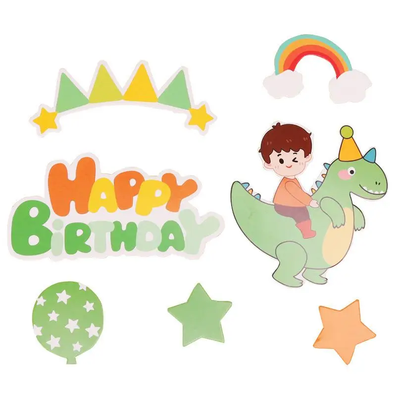 Dinosaur Cake Toppers Dinosaur Theme Dino Roar Party Happy Birthday Party Decor Kids Baby Shower Boy Dinosaur Cake Accessories