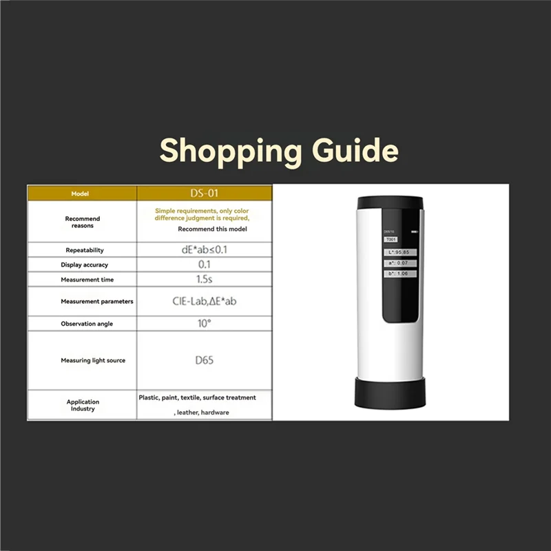Portable Colorimeter D/8 Structure,8Mm Caliber Universal Colorimeters For Various Industries,Massive Storage Of Data