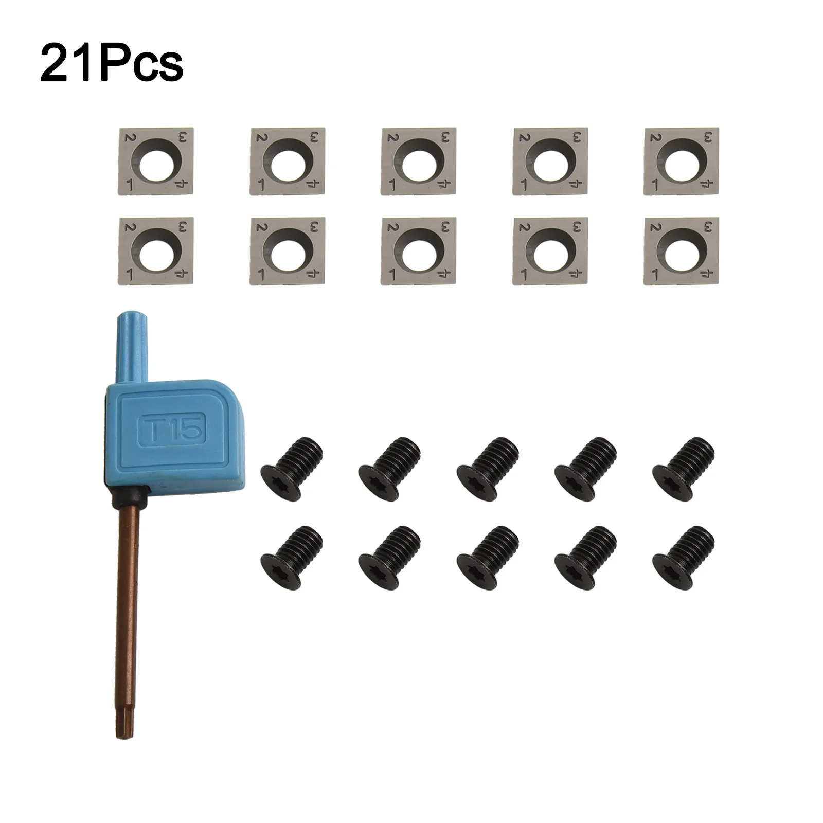 10pcs 14x14x2mm Square Carbide Inserts 30 Degree For Wood For Lathe Turning Tools Indexable For Blades CNC Machining Accessories