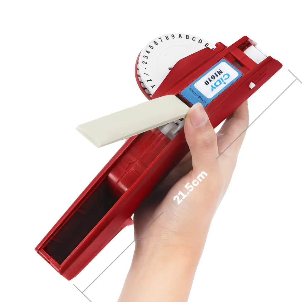 (With 2 Refillls) CIDY 1610 Manual Label Printer for 6/9mm 3D Embossed Tapes Replace for Dymo 1610 12965 MOTEX 5500 Label Maker