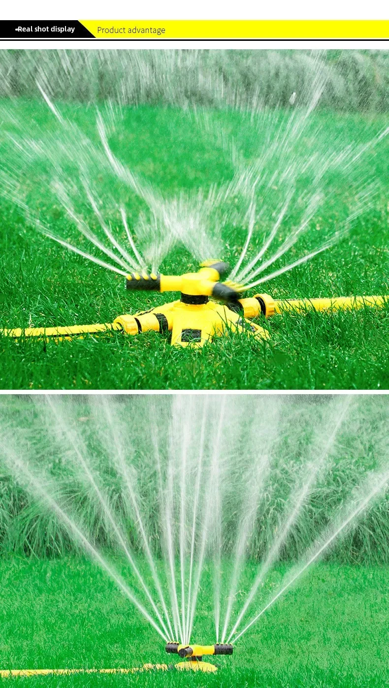 360-Grad Automatisch Rotierender Sprinkler, Dreizackiger Rotationssprinkler für Gartenbewässerung, Blumenbewässerung – Detail 11