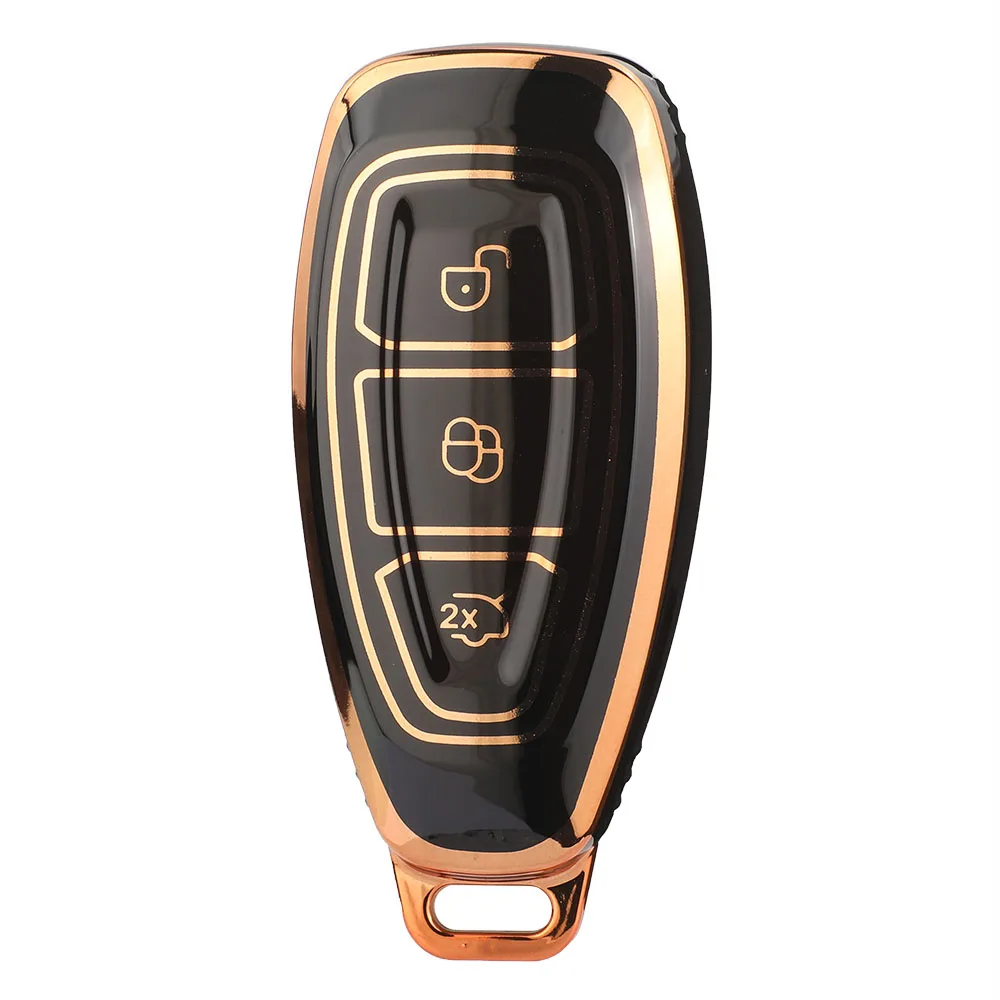 jingyuqin New TPU Car Key Shell Case Fob For ford Fiesta Focus Mondeo C-Max B-Max Kuga Smart Key Cover