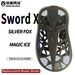 UnusualWaySports 마우스 스케이트 피트 WLmous Sword X Jianlai Cambered Surface PTFE Anti Collapse 다층 매직 아이스 실버 폭스