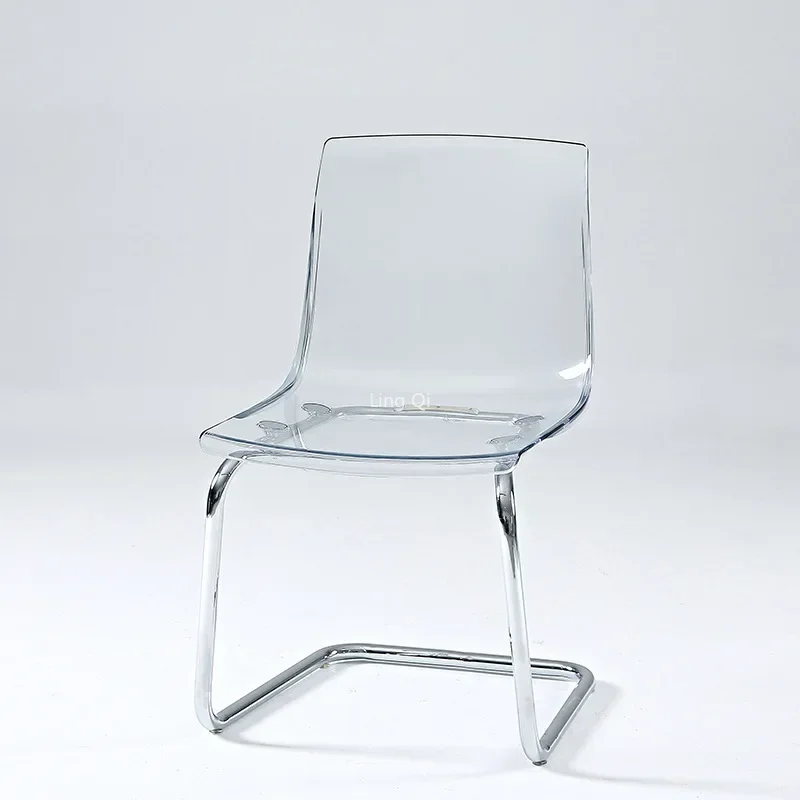 Modern Transparent Dining Chairs Nordic Ergonomic Minimalist Single Chairs Apartment Waiting Meubles De Salon Household Items