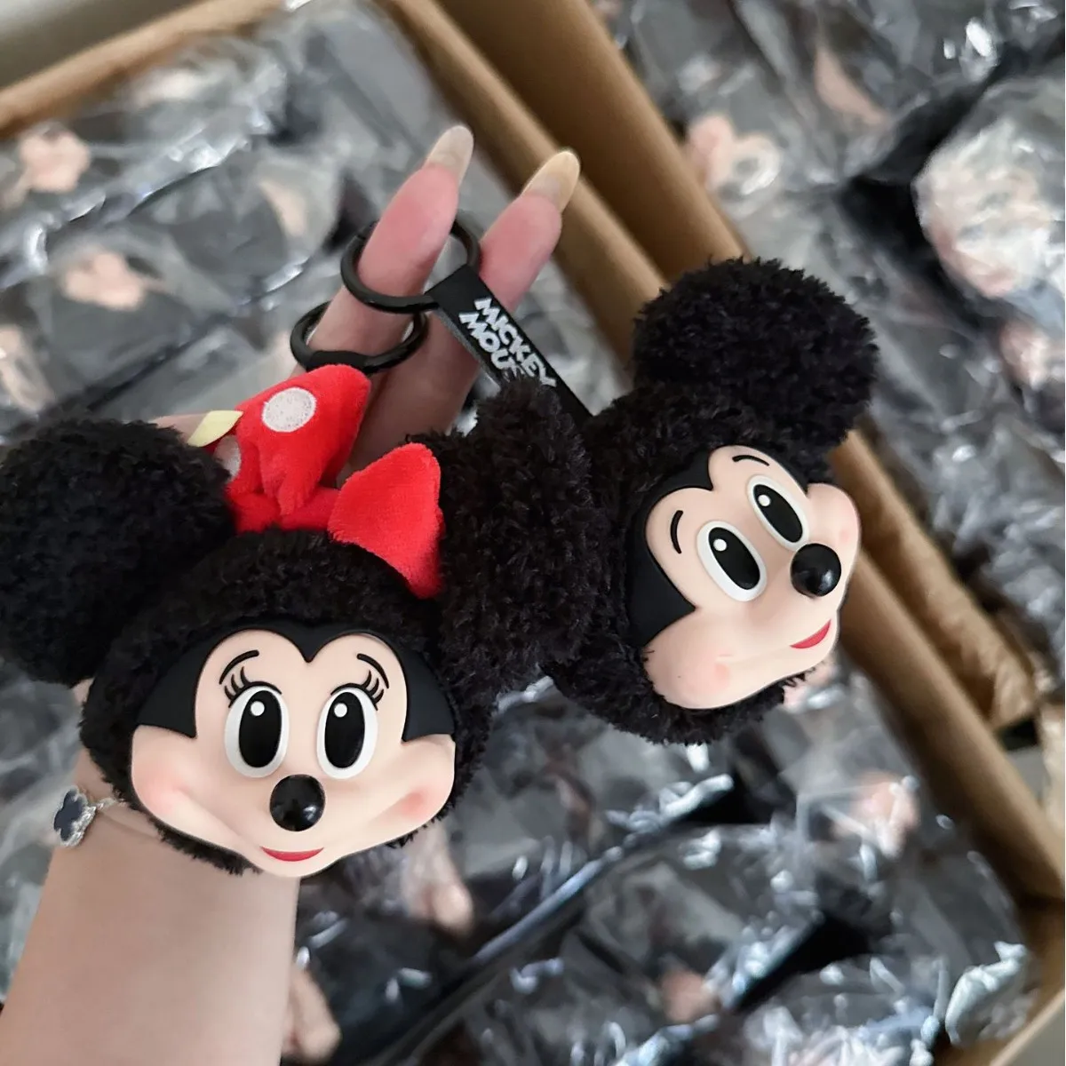 

Mickey Minnie Plush Doll Keychain Cute Vinyl Figure Collectible Gift Backpack Car Pendant Kids Anime Home Decor Birthday Present