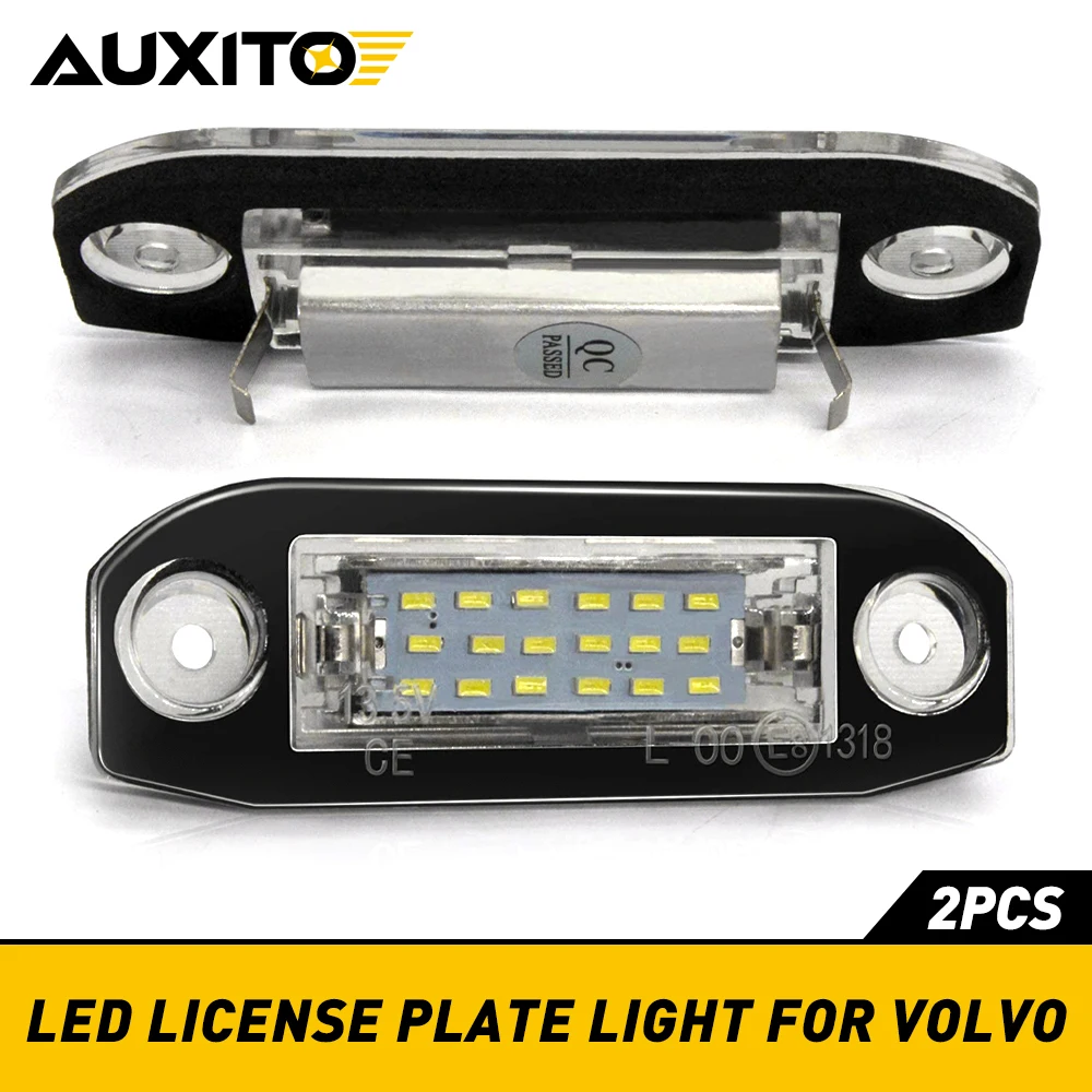 2Pcs Error Free Car LED Number License Plate Lights For Volvo XC70 XC60 XC90 S60 II V70 S80 C30 C70 V60 V50 S40 LED 6000K White