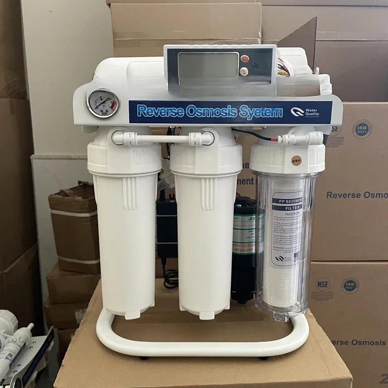 For 400/600gpd Water Purifier Reverse Osmosis System Pure Water Machine Reverse Osmosis Water Filter Automatic Flush Aquarium