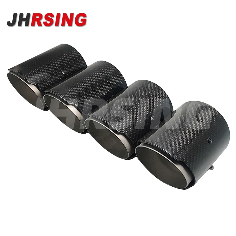 4 Pcs Carbon Fiber Slanted Outlet for BMW F87 M2 F80 M3 F82 F83 M4 F10 M5 F12 F13 M6 Exhaust Tips Angel Car Modification