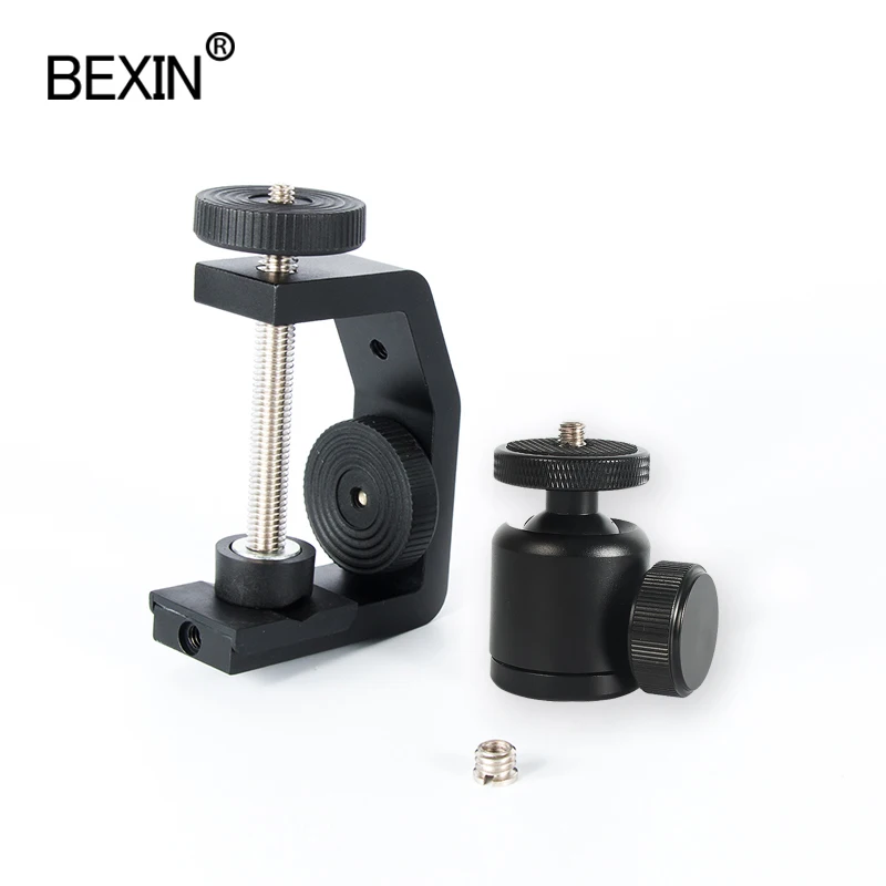 مشبك حامل سطح المكتب، مشبك كاميرا على شكل حرف C، مشبك ألومنيوم عالمي، دعم dslr لملحقات التصوير الفوتوغرافي للكاميرا