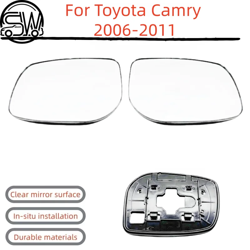 For Toyota Camry 2006‑2011 Rearview Mirror Glass Without Heating.
