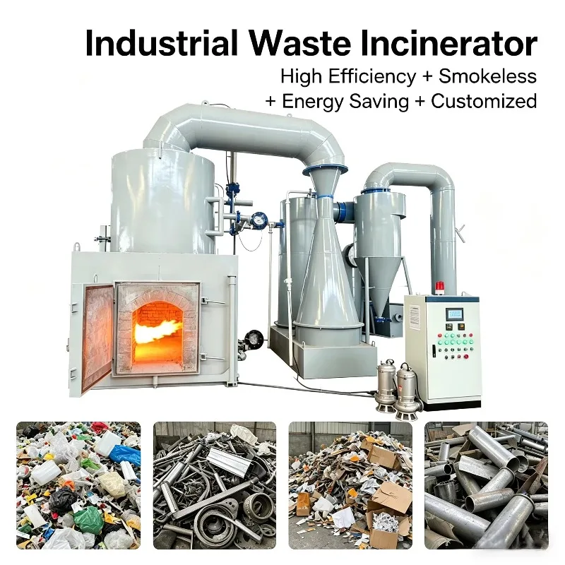 Customized Industrial Hazardous Waste Incinerator  Waste Gas Treatment Equipment Rotary Kiln Collection Incinerator