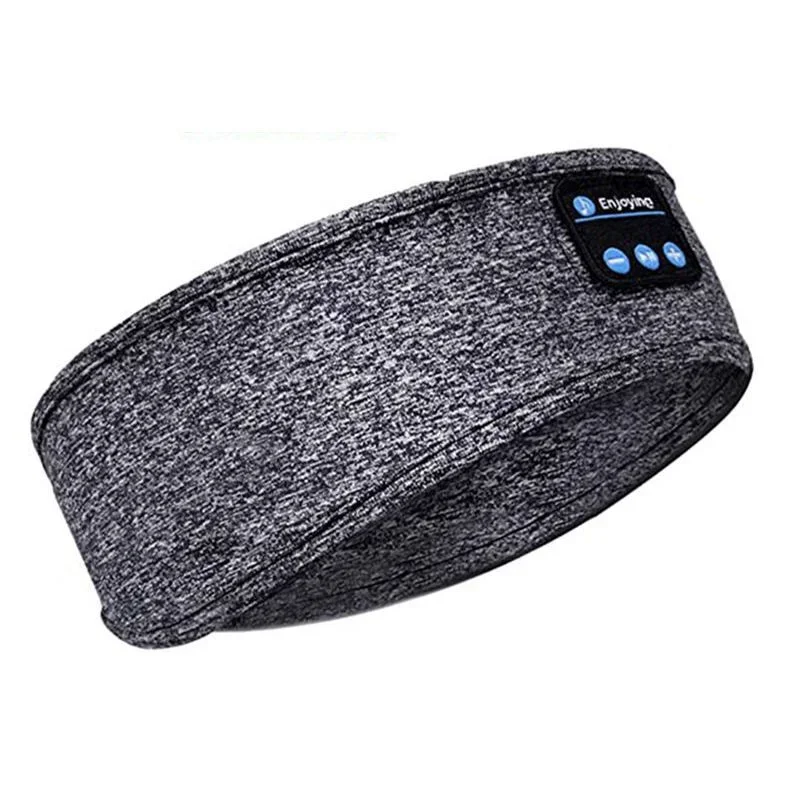 Sleep Headband Sports Wireless Earbuds Music Knitted Headband Sleep Eye Mask Music Headscarf Headset With Microphone