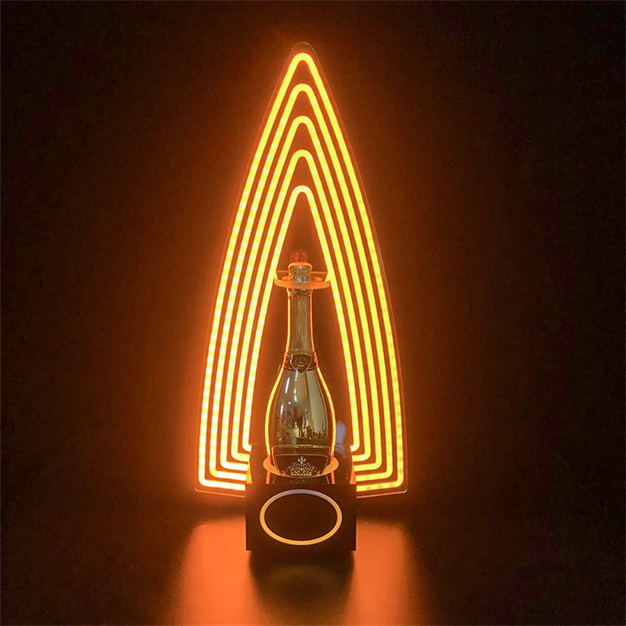 LED Bottle Service Sign Acrylic Display Wine Rack VIP Service Tray LED Bottle Presenter Bottle Glorifier For Nightclub Decor
