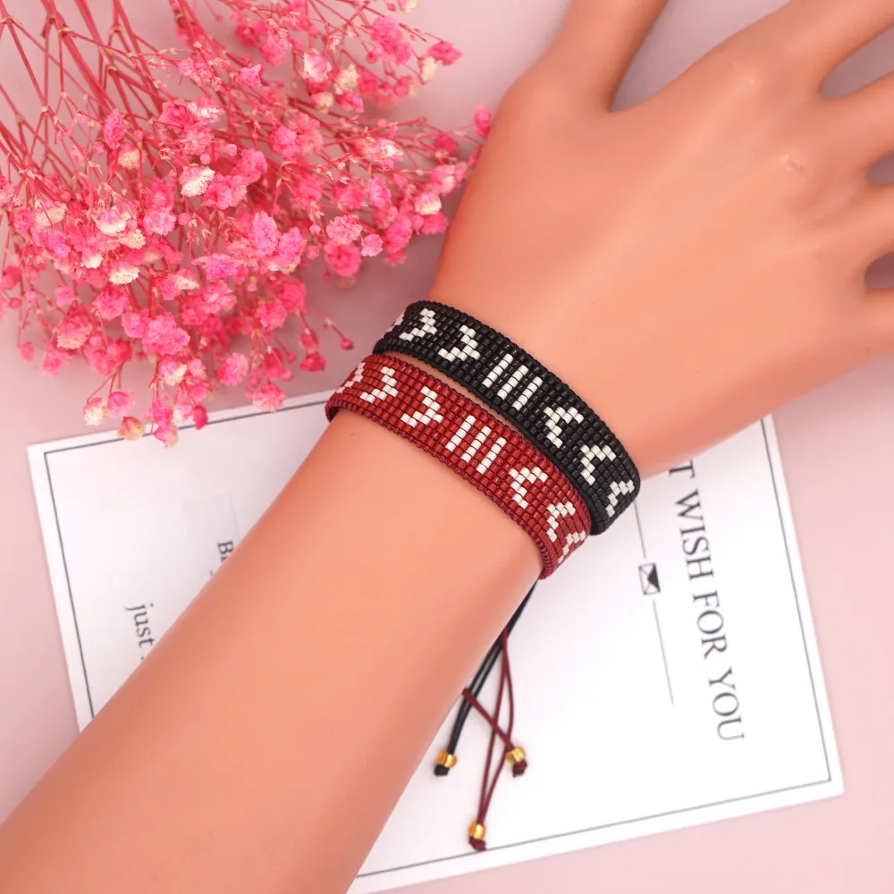 

Браслет из рисовых бусин в богемном стиле, регулируемая геометрия, стрела, смешивание цветов, ручная работа, простой творческий браслет из бисера в стиле ретро