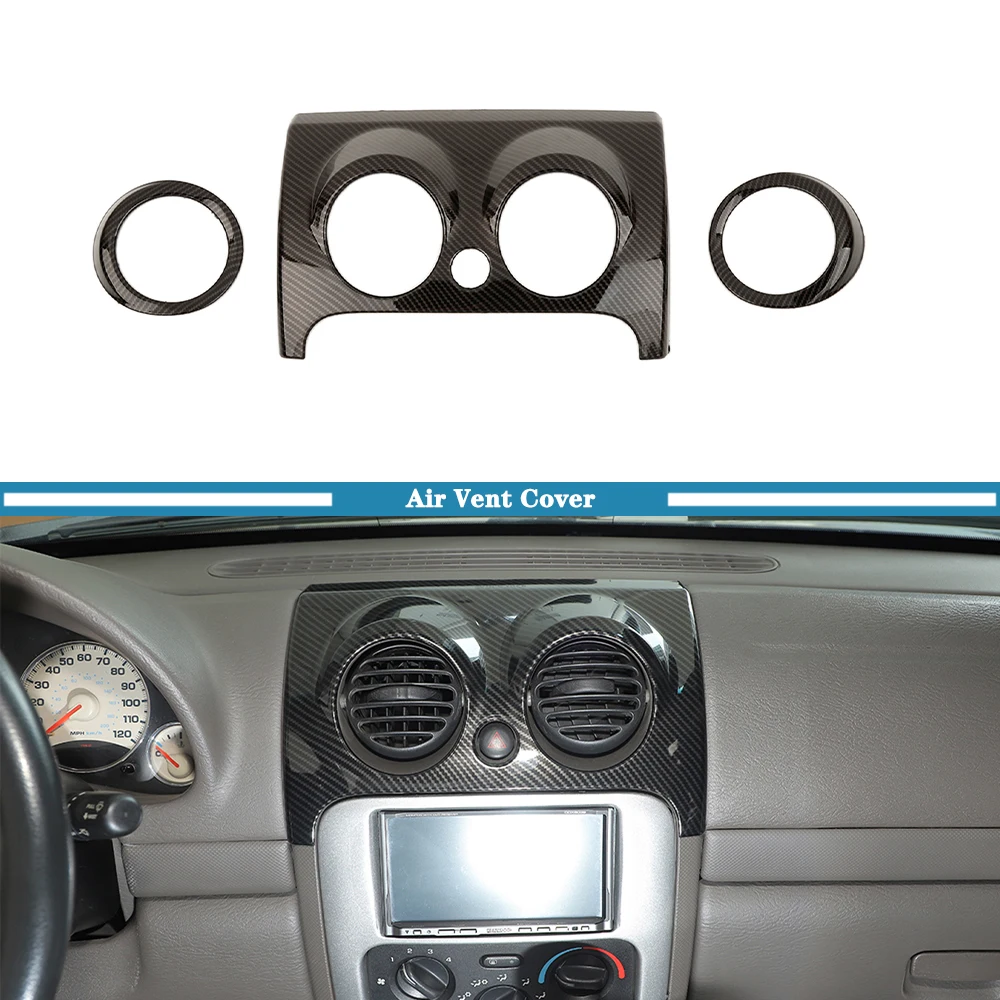 Center Console Air Vent Outlet/Gear Shift Konb Decoration Trim Cover for Liberty 1999-2006 Car Accessories ABS Carbon Fiber Look