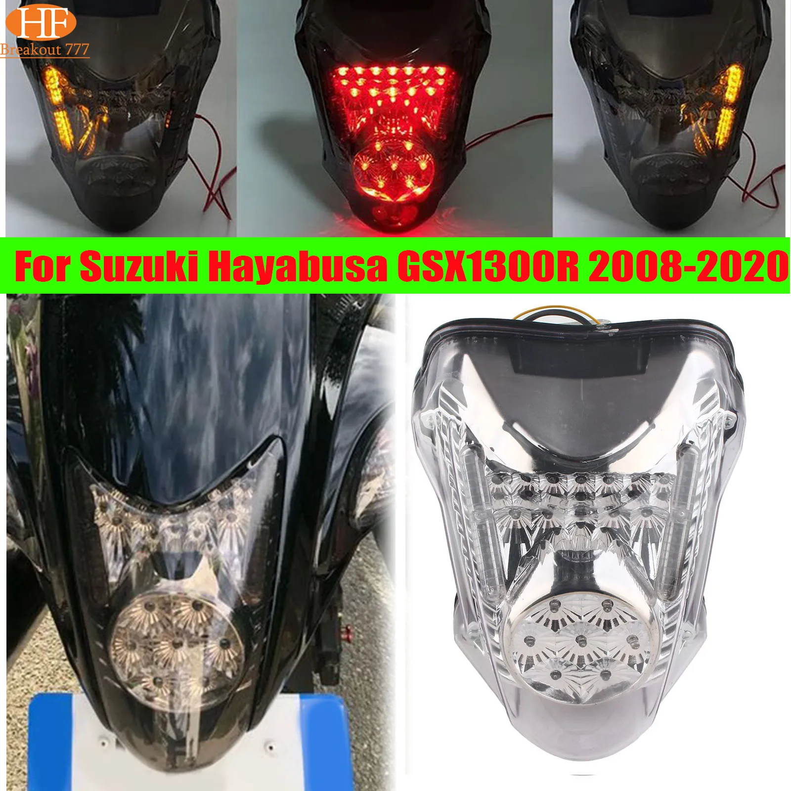 

Tail Lights Brake Assembly LED Steering Rear Tail Light Indicator Motorcycle ABS Plastic For Suzuki Hayabusa GSX1300R 2008-2020