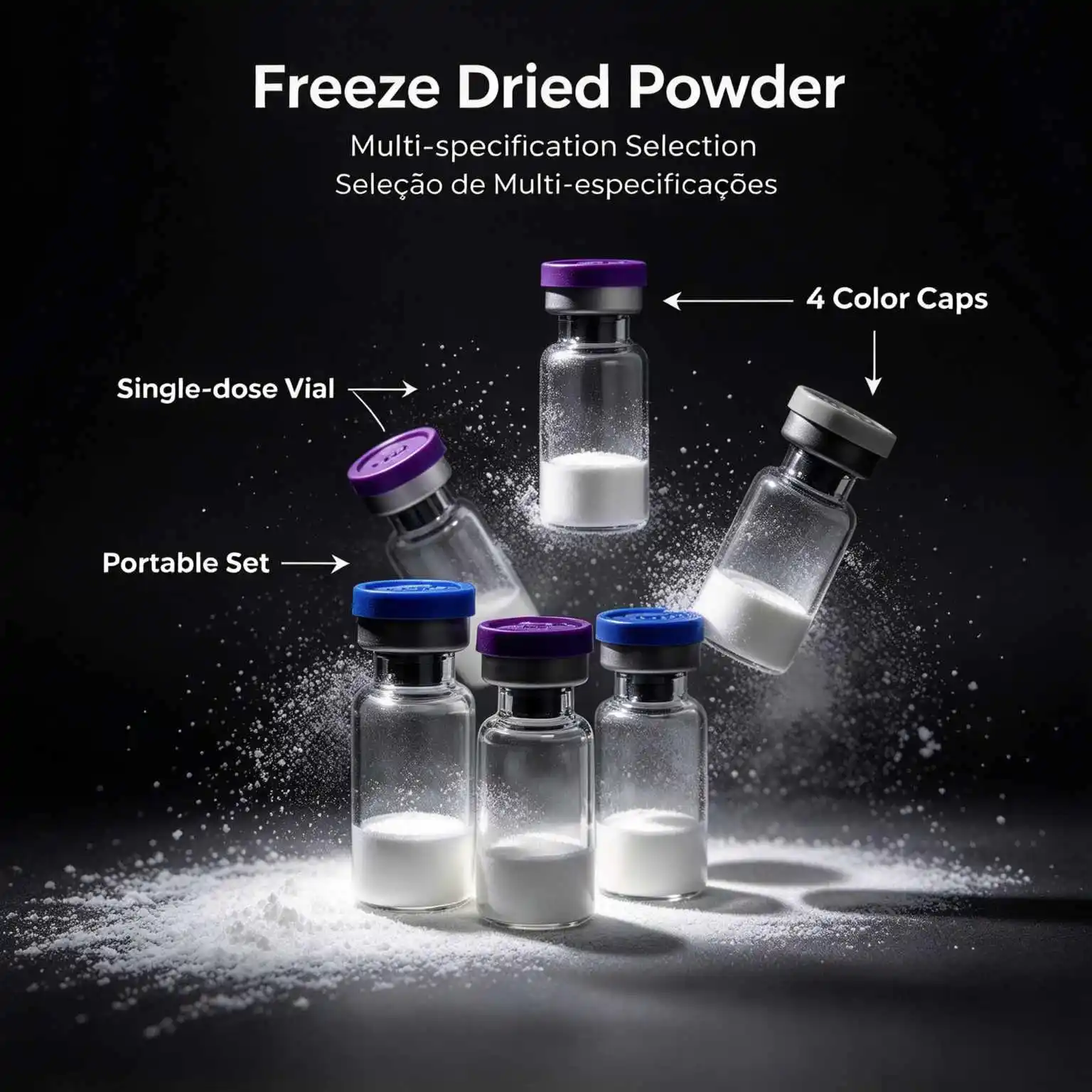 High-Quality  Freeze-Dried Powder, Repairs Skin Damage (Random Cap Colors, Production Date Subject to Actual Goods)