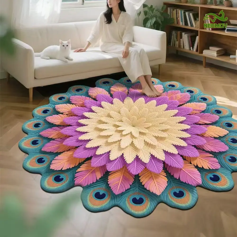 Diatom Mud 3D Floor Mat Irregular Flower Floor Mat Living Room Absorbent Bathroom Household Bathroom Anti Slip Drainage Mat