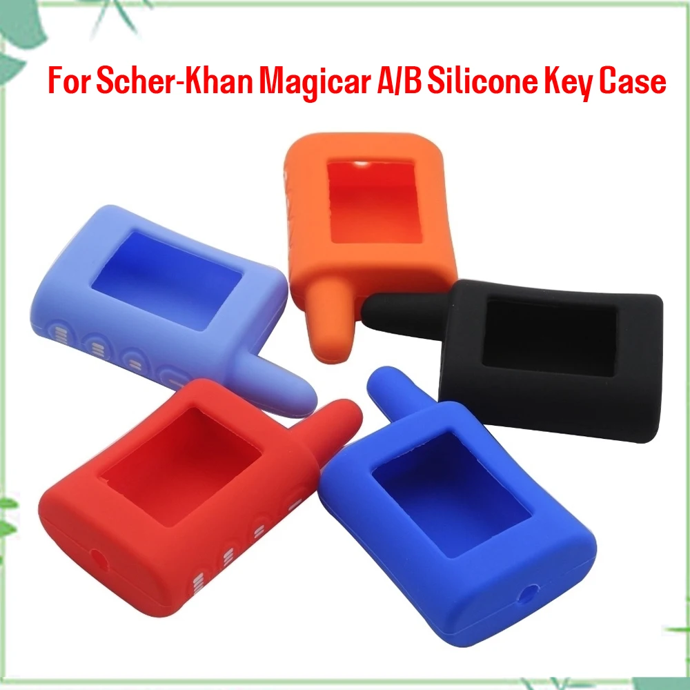 Jingyuqin New 4Buttons Remote For Scher-Khan Magicar A/B Silicone Key Case Two Way Car Alarm 2-way Controller Keychain