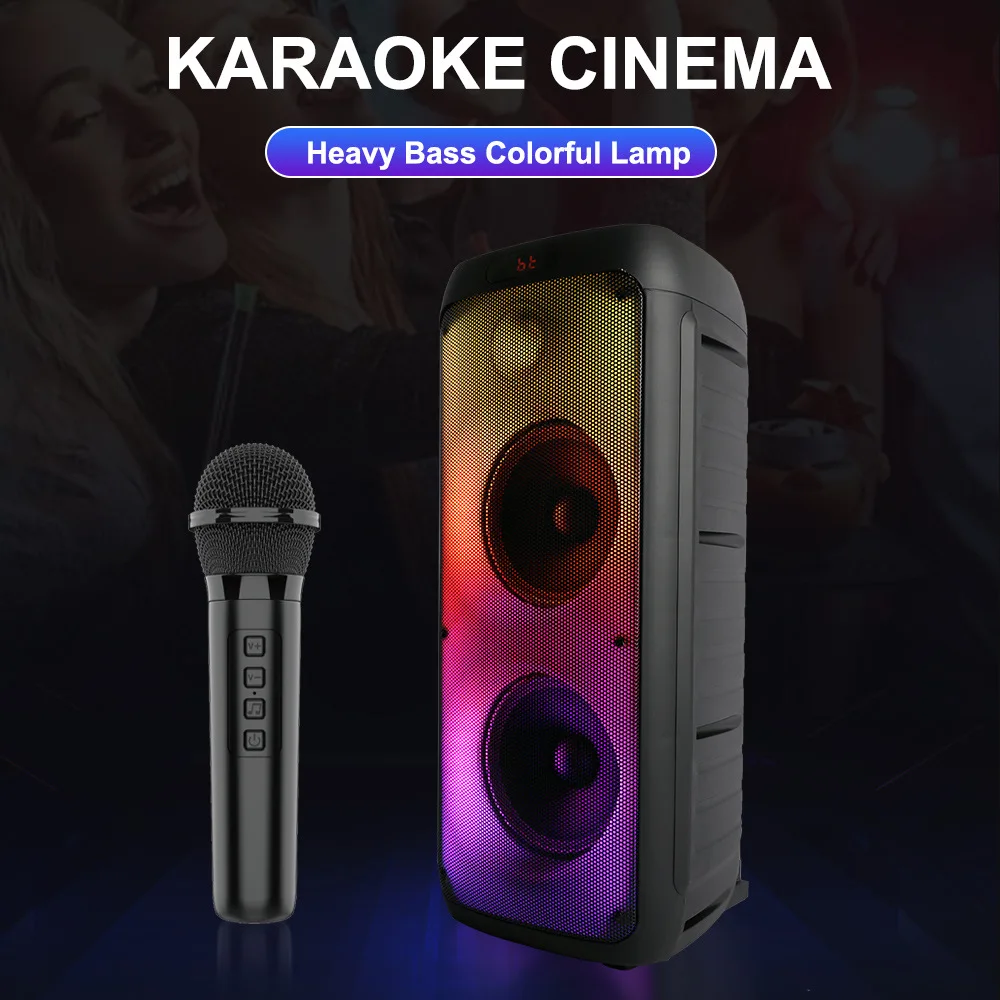 Sing-e ZQS8236 New Dual 8 Inch New Super Heavy Bass Boosted Sound Box Loud Bluetooth Speaker Party Box Party One Dj Speaker Box