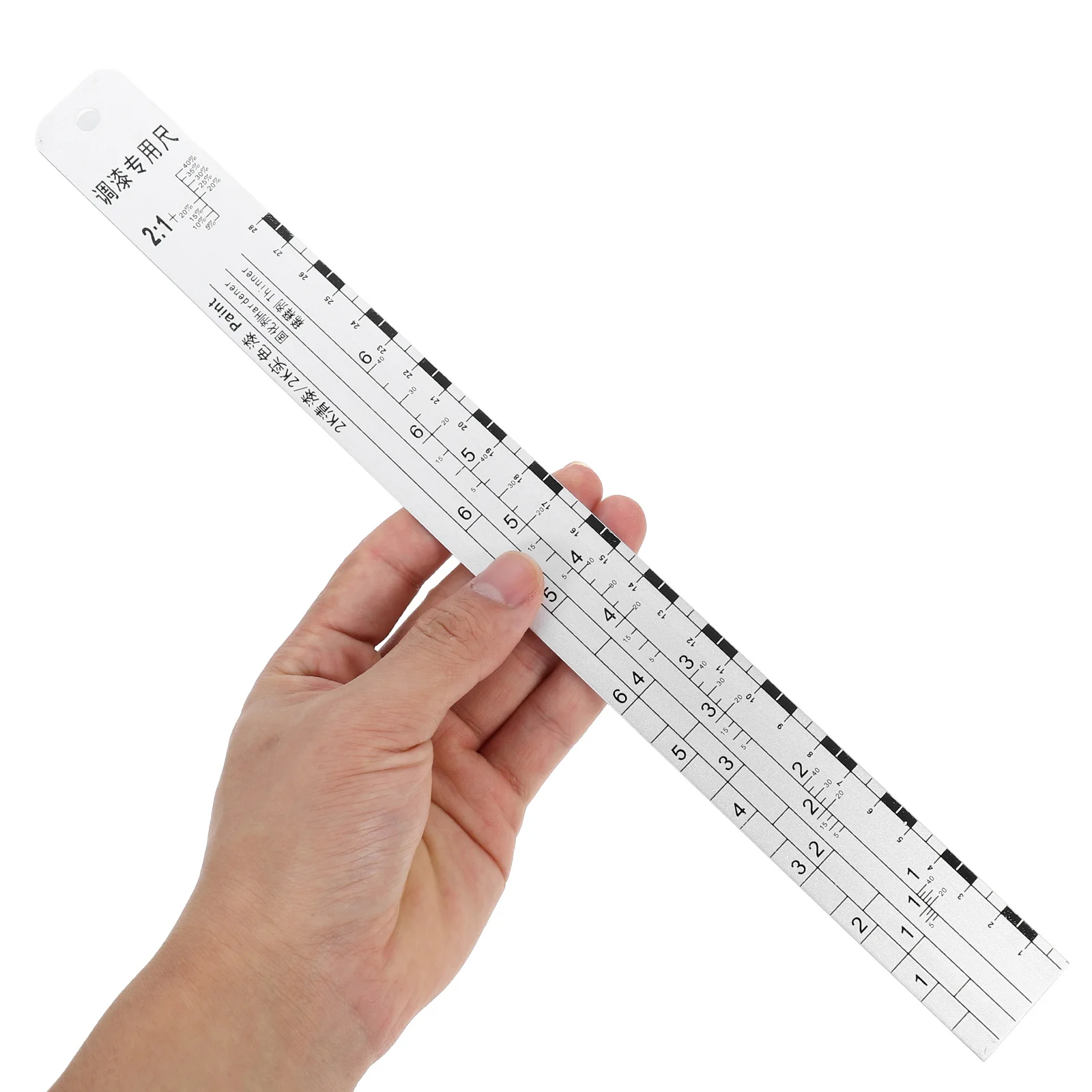 

NOLITOY 2pcs Stainless Steel Paint Mixing Scale Ruler for Cars Vehicle Paint Measurement Tool Automotive Refinishing Equipment