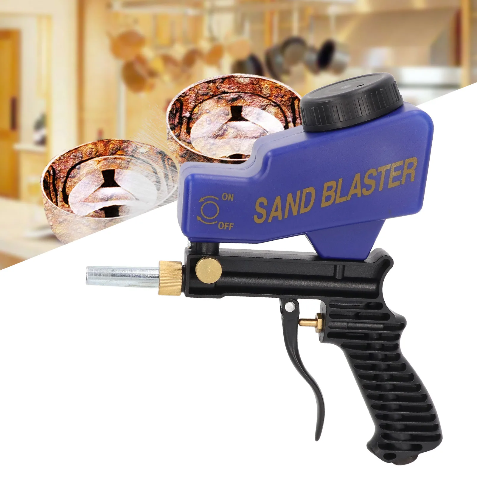 Air Sand  Sandblaster Gun Sandblaster Sand  Sandblasting Spray Gun Tool Set Kit for Spraying Cleaning Sand