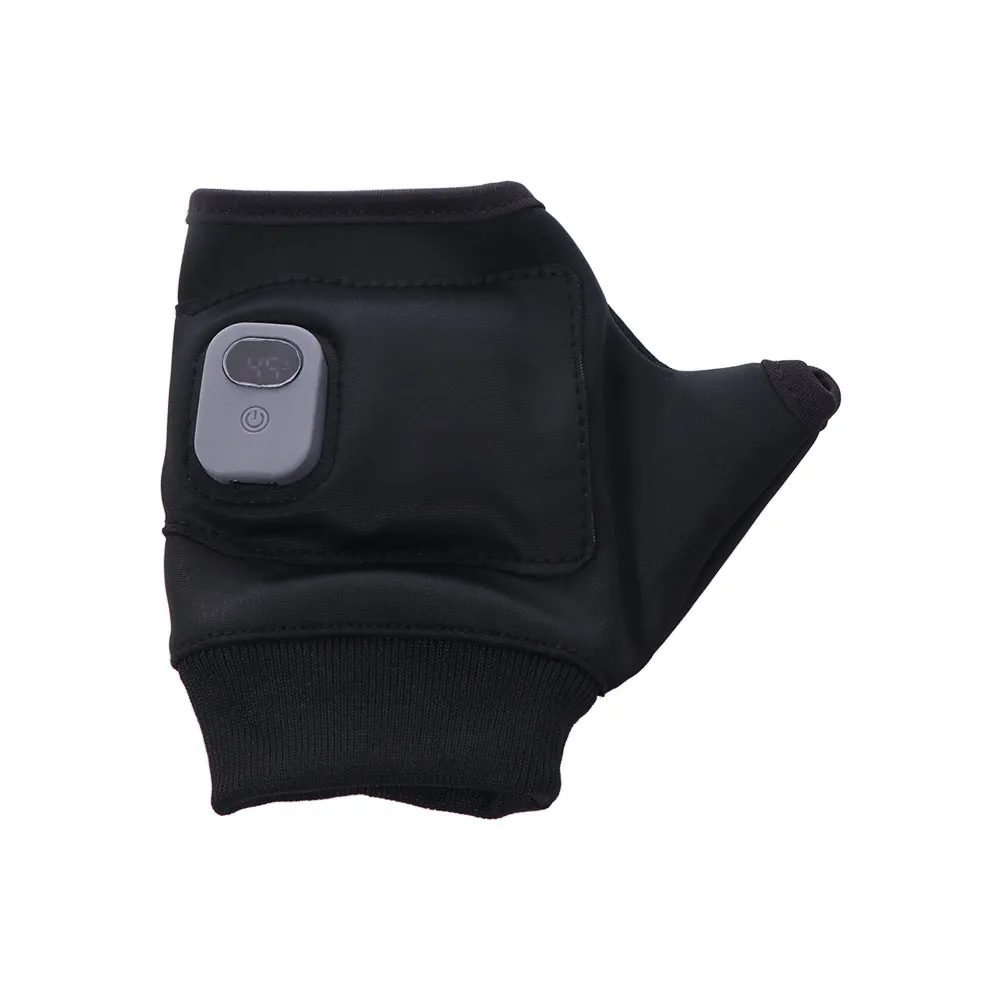 1Pair USB Rechargeable Heating Gloves Hand Warmer Fingerless Electric Heated Gloves Thermal Temperature Control