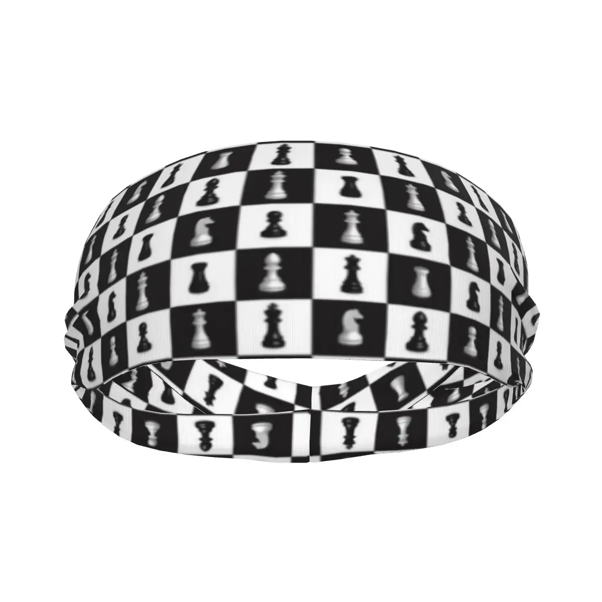 Headband Chess Pattern Headwrap Hairband for Tennis Gym Fitness Headwear Hair Accessories