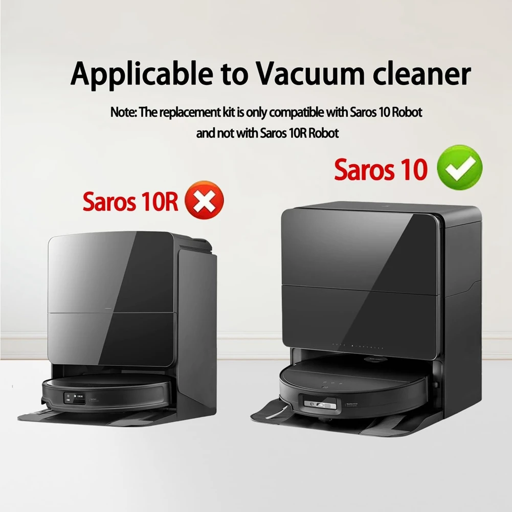 Set filtro acqua e spazzole per pulizia ad alta velocità per Roborock Saros 10 / S9 Maxv Ultra/G30 Accessorio per aspirapolvere 1+1