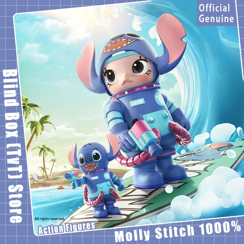 Genuine Mega Space Molly 400% 1000% Stitch Action Figures Series Garage Kit Trendy Fashion Toy Ornament Play Gift Collection