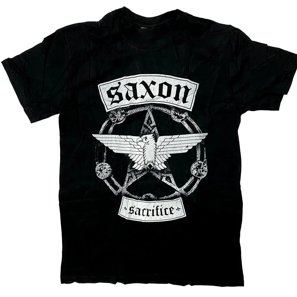 Saxon Band Sacrifice Album Unisex T-Shirt Short Sleeve All Size S To 5XL