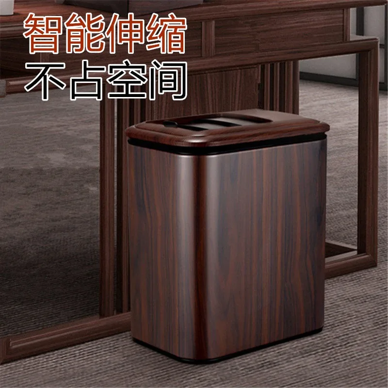 New Chinese-style induction trash can, smart home, narrow crevice, toilet, bathroom, living room, bedroom, automatic retractable
