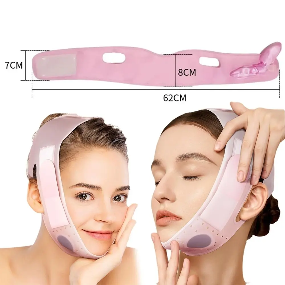 Nuova cinghia per il viso riutilizzabile, cerotto per il rafforzamento del viso, maschera a linea V, cintura a forma di V, strumenti per la cura della pelle