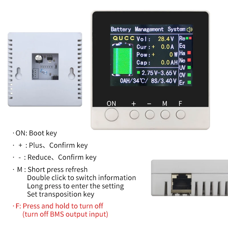 3A Active Balance Smart Bms 3S 4S 5S 6S 7S 8S 200A 250A 300A 350A 400A 500A 2A Passive Balanced 12V 24V Relay BMS with Display