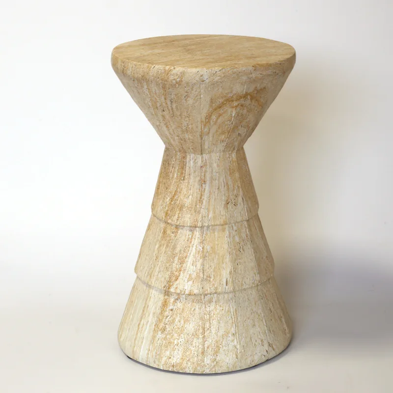 

Wabi-Sabi Style Side Table Artistry Cement End Desk for Hotel and Homestay Modern Industrial Nightstand Minimalist Flower Stand