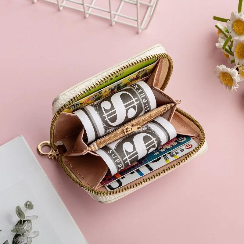 Disney Stitch Mini PU Zipper Coin Purse Wallet with Card Holder Cute Short Handbag for Women Girls Fans Daily Use Gift Idea