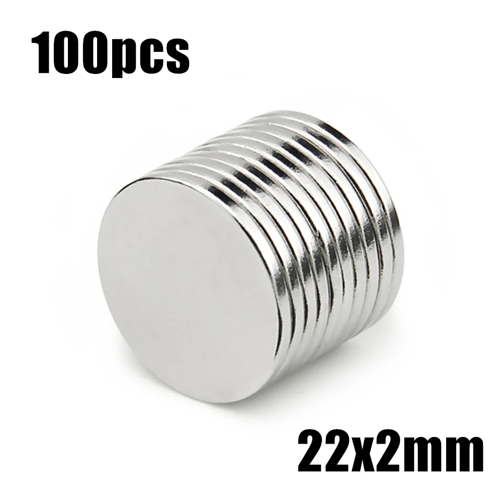 

100pcs 22x2mm Super Powerful Strong Bulk Small Round NdFeB Neodymium Disc Magnets Dia 22*2mm N35 Rare Earth NdFeB Magnet