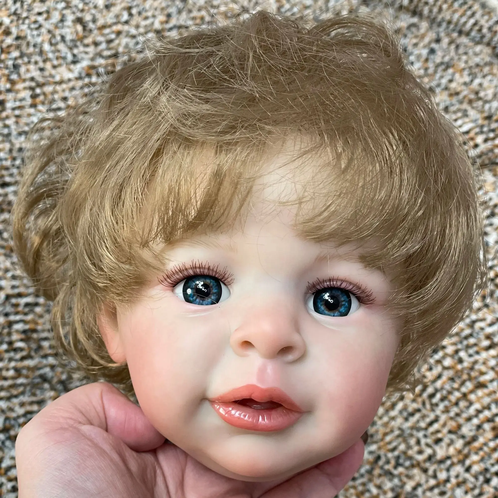 18 인치 Jaylan 비닐 소녀 비비 다시 태어난 인형 수제 페인트 미완성 DIY 신생아 인형 비닐 부품 액세서리 Pеборн готовый