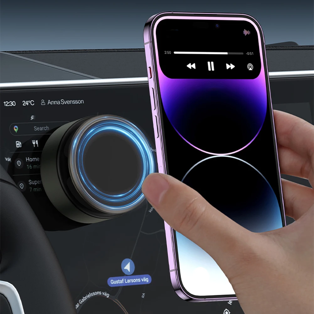 For Magsafe Magnetic Vacuum Adsorption Suction Cup Bracket 360° Rotatable Folding Car Magnetic Holder for IPhone/Samsung/Xiaomi