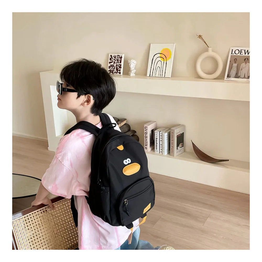 New Embroidered Kindergarten Children\'s Backpack Cartoon Little White Duck Fun Backpack Personalized Customized Snack Backpack