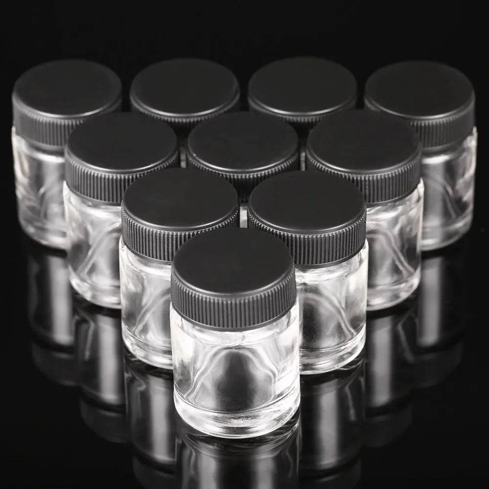 Imagem -03 - Airbrush Glass Bottles With Lid Nail Airbrush Pot Air Brush Paint Frascos de Maquiagem Art Drawing Tool Accessory oz 4oz 22cc 10 Pcs