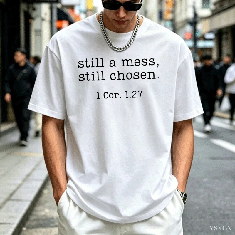 Still Chosen T Shirt Christian T-Shirt Bible Verse Faith Tee Christian Jesus Tshirt Men Women Casual Short Sleeve Tees Clothing