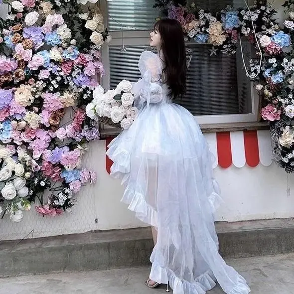 Cerimonia di laurea ad alto senso con abito lungo stile francese Lolita