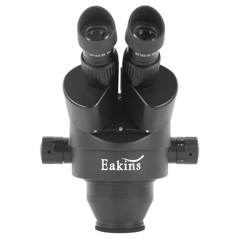 Metal 7X-45X Continuous Zoom Industry Stereo Binocular Microscope Head Accessories Microcosmic Microscopy with 10X Eyepiece Lens