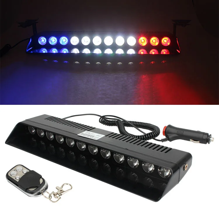 Car front windshield laser warning fog light Automatic LED strip flashing mode warning light Car emergency strobe light